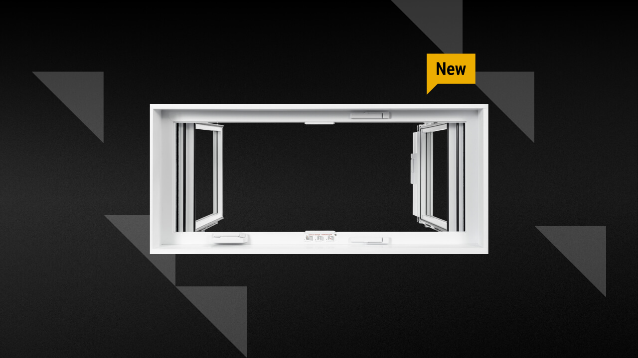 New : PVC casement window with removable mullion for basements
