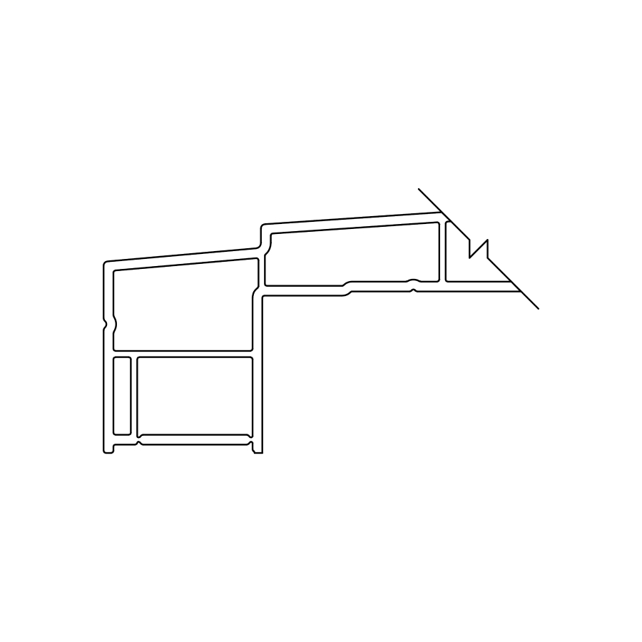 Choix de moulures extérieures intégrées avec cadre de 5 5/8" pour fenêtre à auvent. Modèle brique PVC 1 1/8" x 1 1/8"