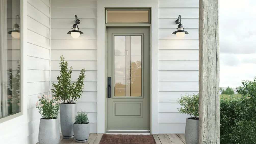 Arima door with transom