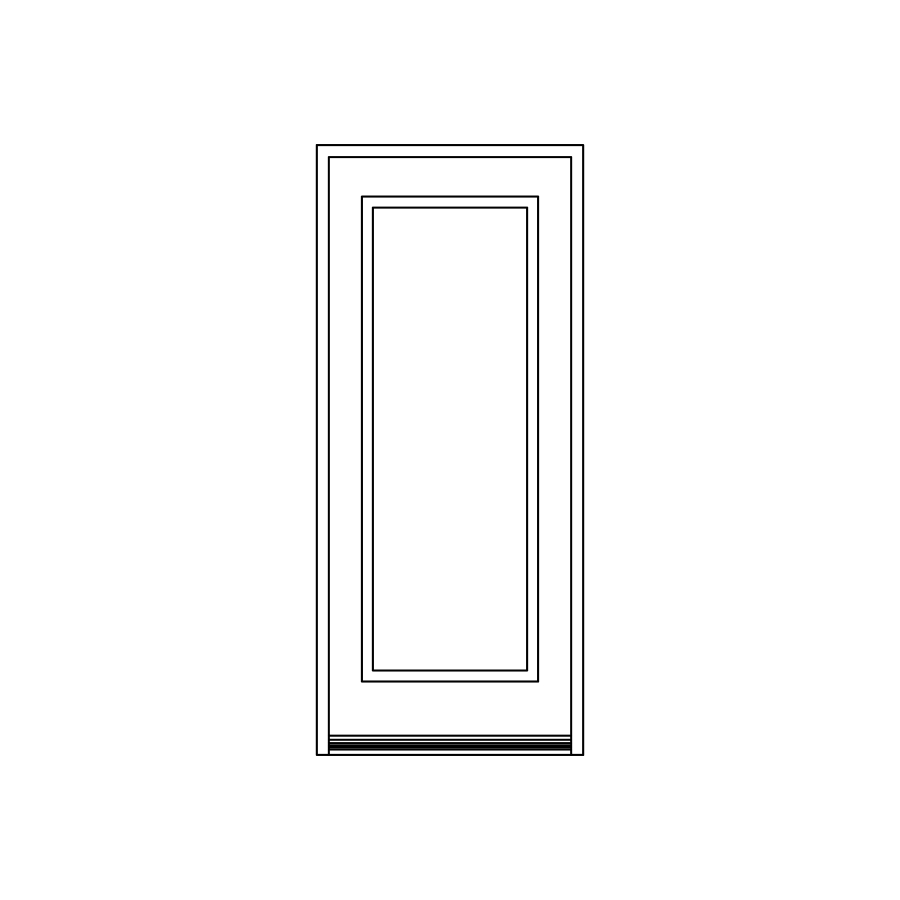 Frame representing a simple type of sidelights configuration for the steel entry door for your home