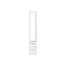 Modèle de panneaux Classique 2P haut uni blanc 8x48 pour personnaliser votre porte d’entrée en acier de Vaillancourt