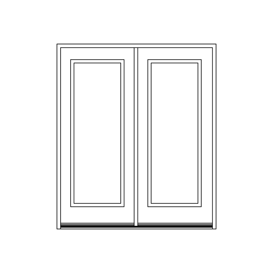 Illustration of double configuration of sidelights and transoms for your Vaillancourt doors and windows steel garden door