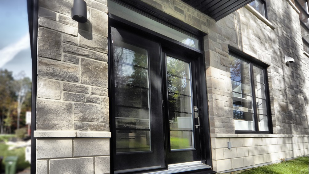 Porte‑jardin avec verre Pure et imposte