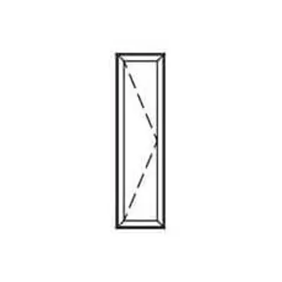Illustration configuration of a PVC and aluminum hybrid casement window with one section from Vaillancourt