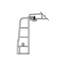 Illustration du choix de moulures extérieures rapportées pour fenêtre à auvent. Modèle brique PVC 1 1/4" x 3 1/2"