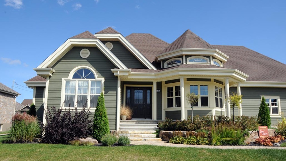 Painted PVC hung windows